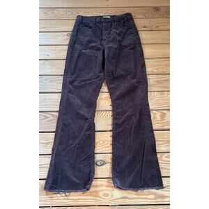 Mother Women’s Hustler Ankle Fray Corduroy pants size 25 Brown Q5